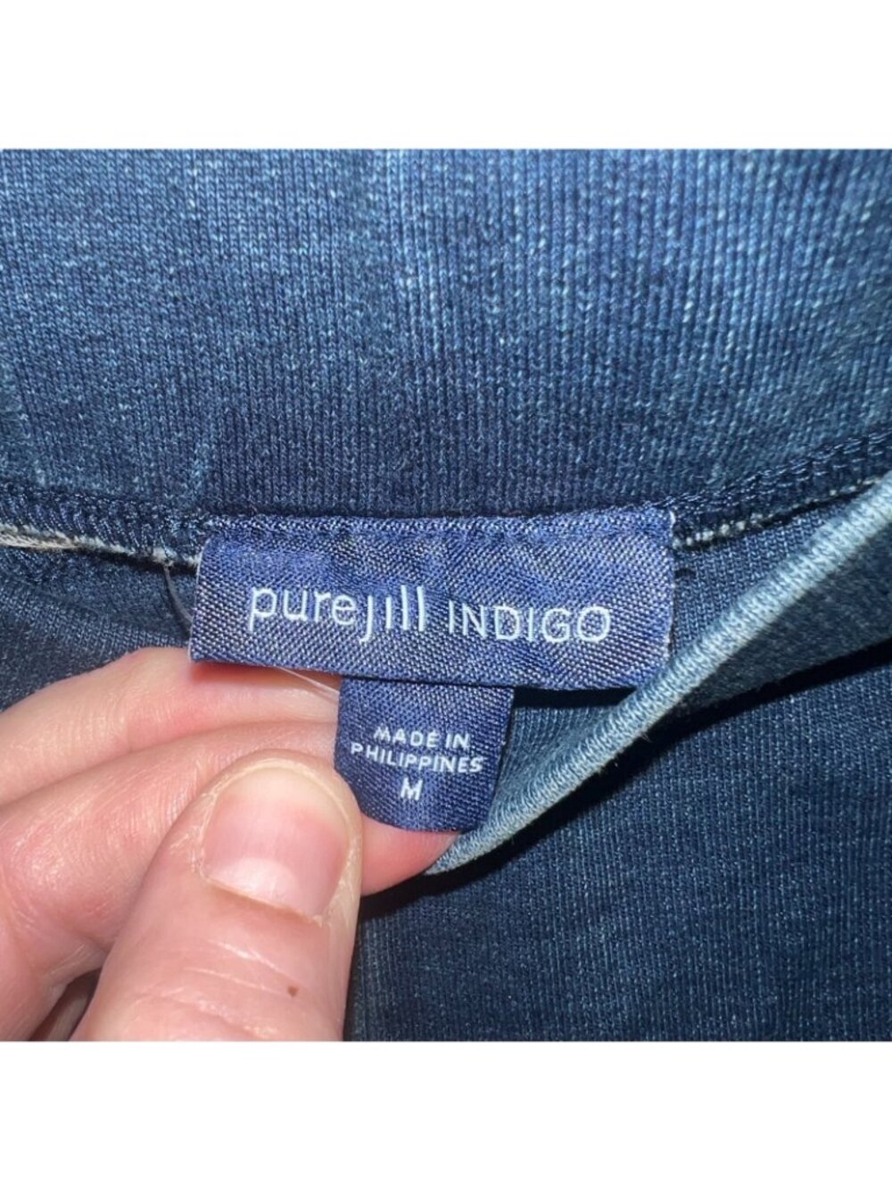 NWT J. Jill Pure Jill Indigo Pull On Stretch Bermuda Shorts Women's Size Medium - Picture 4 of 9